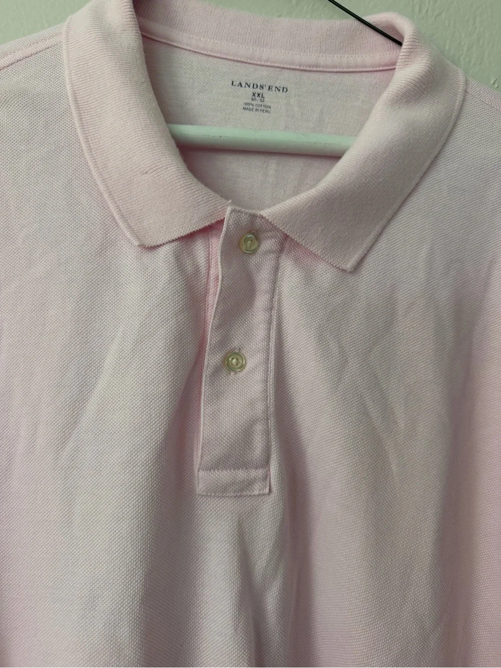 Long Sleeve Pink Polo Shirt